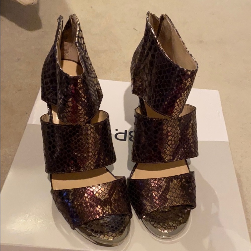 Sandales Compensées Léopard Jessica Simpson Avec Paillettes - Taille 5M - Multicolore & Brillant